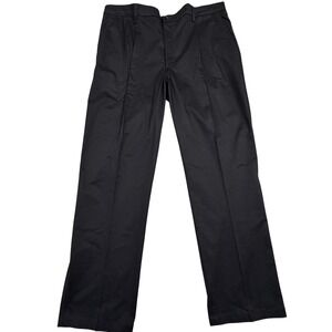 NWT Wrangler Mens Black Relaxed Fit Pleated Front Stretch Pants Tag Size‎ 42x32
